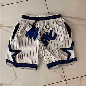 Magic Striped Men's Shorts - White and Blue